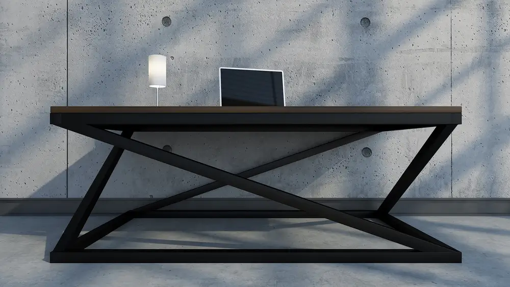 Mobilier en métal de style loft.